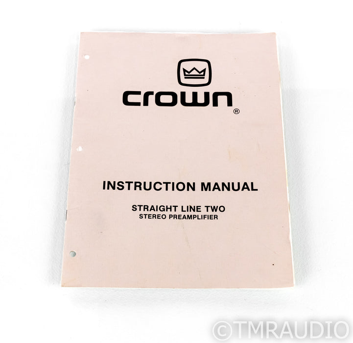 Crown Straight Line Two Stereo Preamplifier