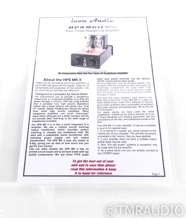 Icon Audio HP8 Mk II Tube Headphone Amplifier