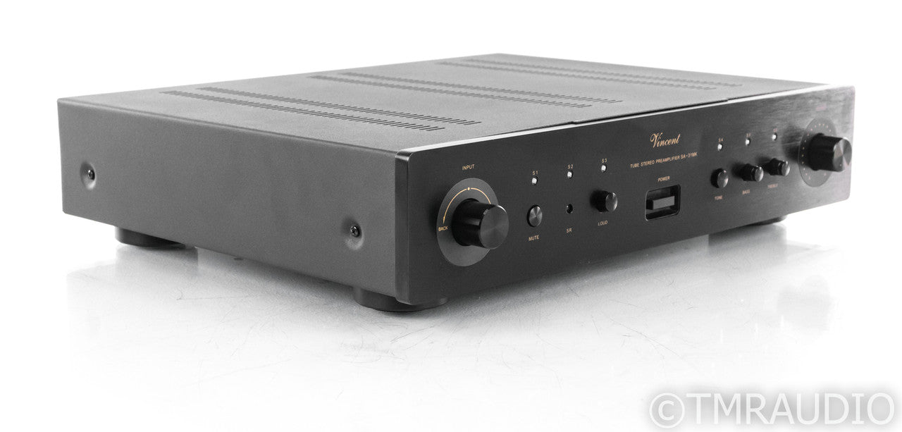 Vincent SA-31MK Stereo Tube Preamplifier; Hybrid; Line-Stage; Black; Remote