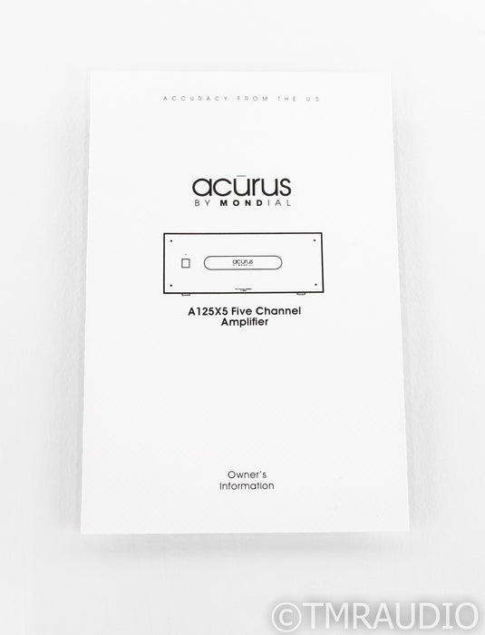 Acurus 125X5 5 Channel Power Amplifier; Mondial