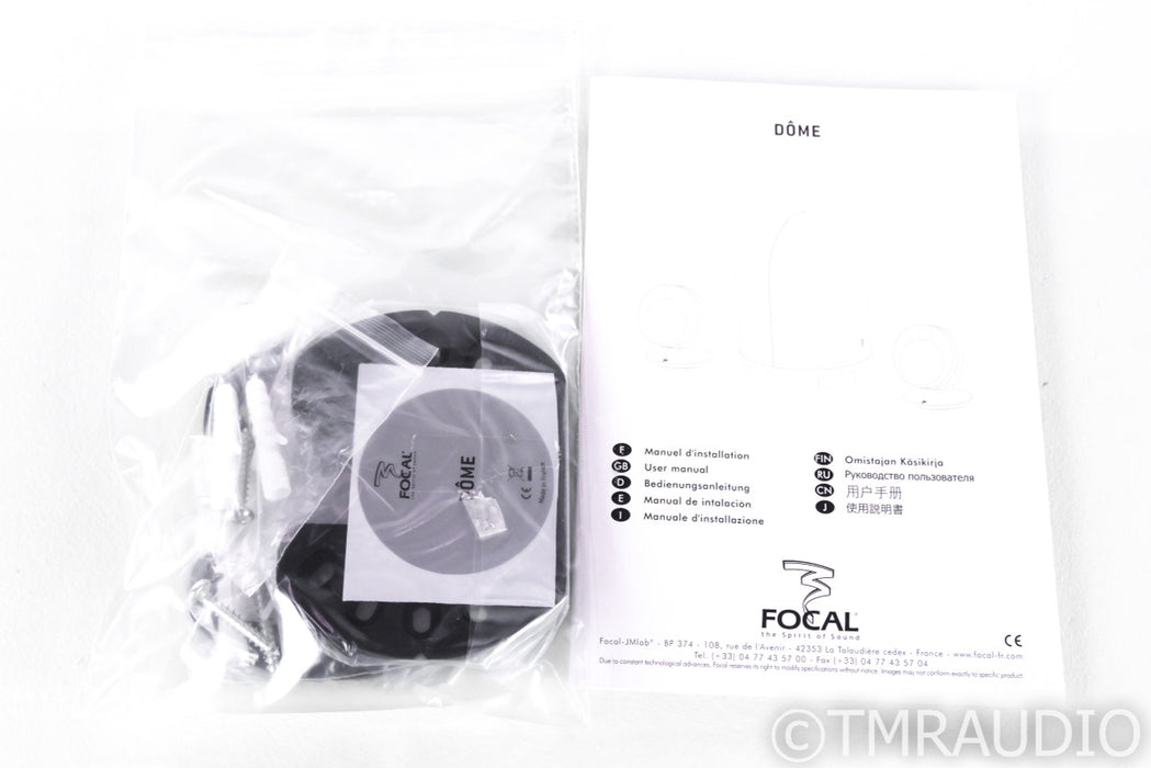 Focal Dome Bookshelf Speakers; Diamond Black Pair; Wall Mount Capable