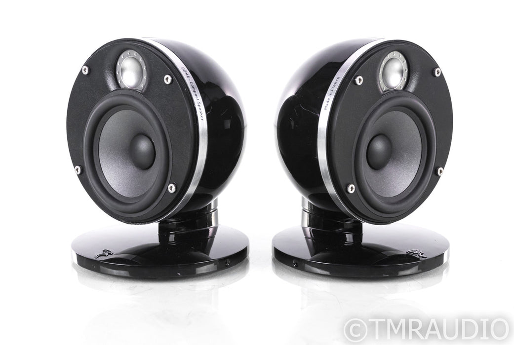 Focal Dome Bookshelf Speakers; Diamond Black Pair; Wall Mount Capable