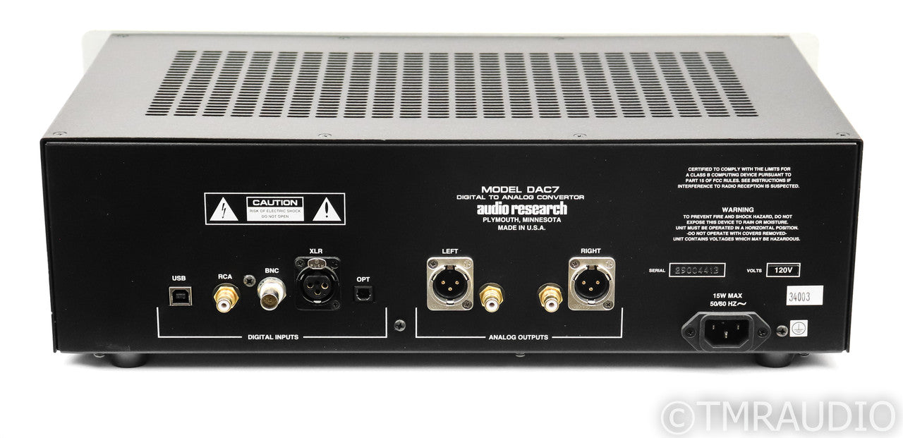 Audio Research DAC7 High Definition DAC; DAC-7; D / A Converter; USB; Silver