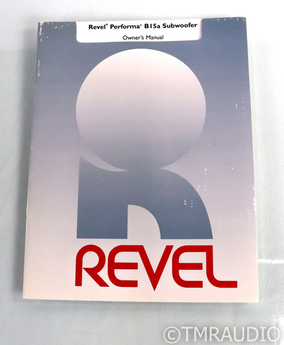 Revel Performa B15 15" Powered Subwoofer; Black Ash; B-15; Black Ash; B-15
