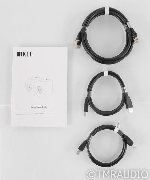 KEF LS50 Wireless Powered Bookshelf Speakers; Gloss Black Pair