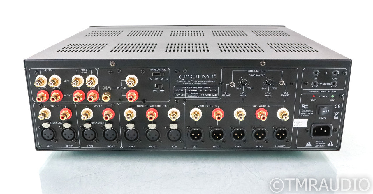 Emotiva XSP-1 Gen 2 2.2 Channel Preamplifier; Remote; MM / MC Phono