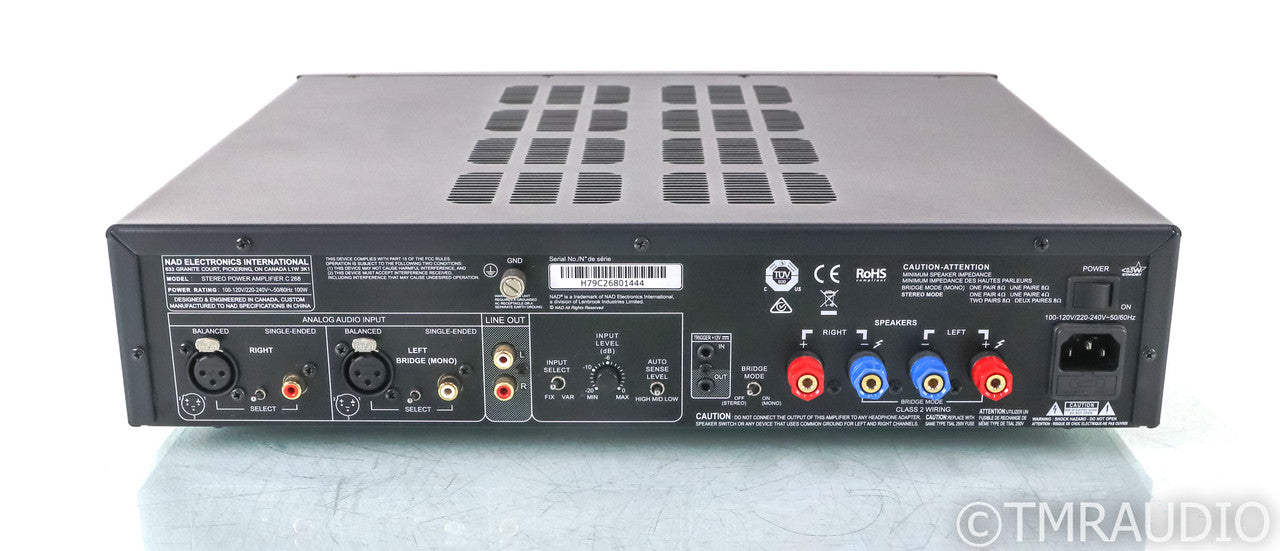 NAD C 268 Stereo Power Amplifier; C268; Black