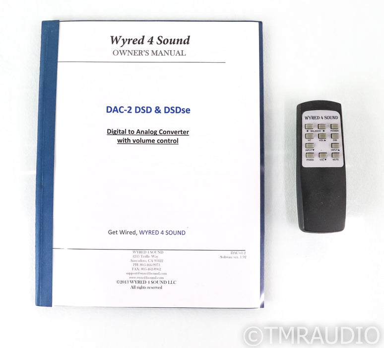 Wyred4Sound DAC-2SE DSD DAC; D/A Converter; 32/384; Remote