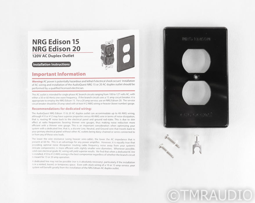 AudioQuest NRG Edison 20 AC Power Outlet; 20A