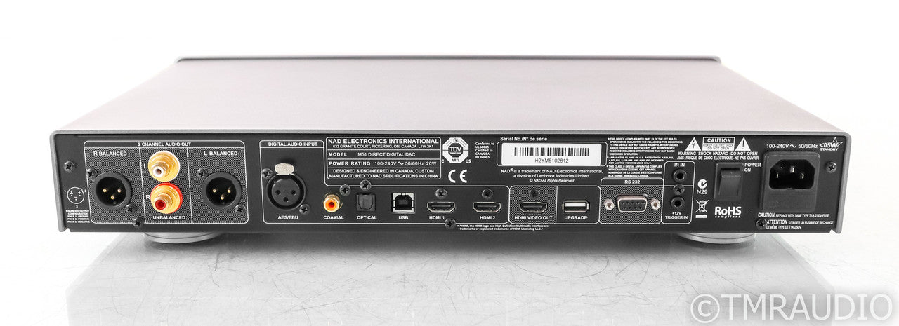 NAD M51 DAC; M-51; D/A Converter; Remote; Silver; USB