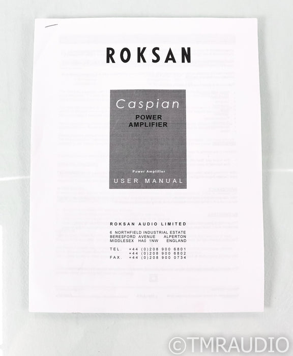 Roksan Caspian Stereo Power Amplifier; Black