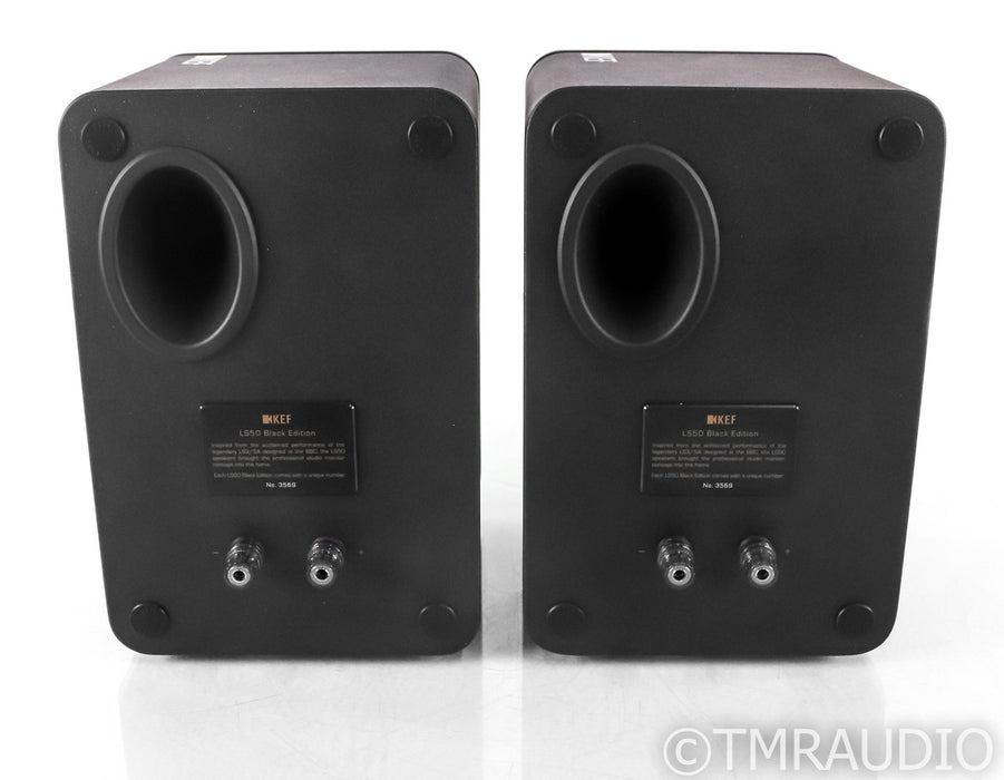 KEF LS50 Black Edition Bookshelf Speakers; All Black Pair