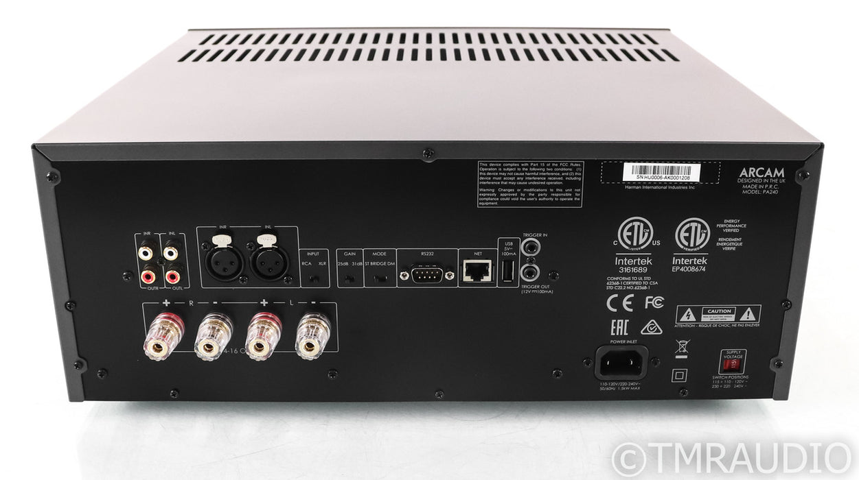 Arcam PA240 Stereo Power Amplifier; PA-240; Black