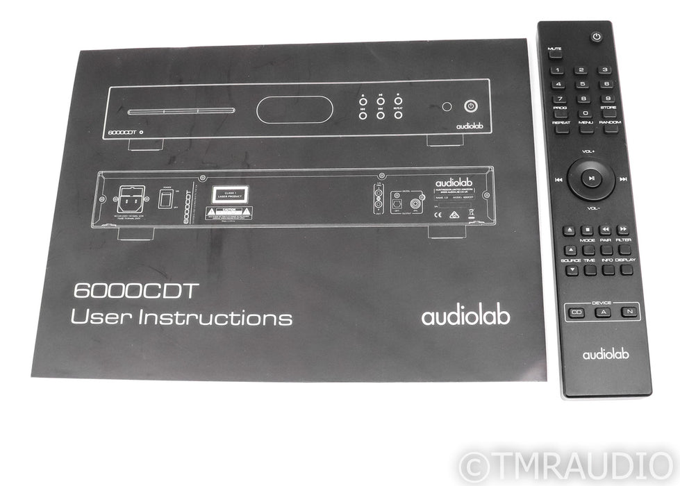 Audiolab 6000 CDT CD Transport; 6000CDT; Remote; Silver