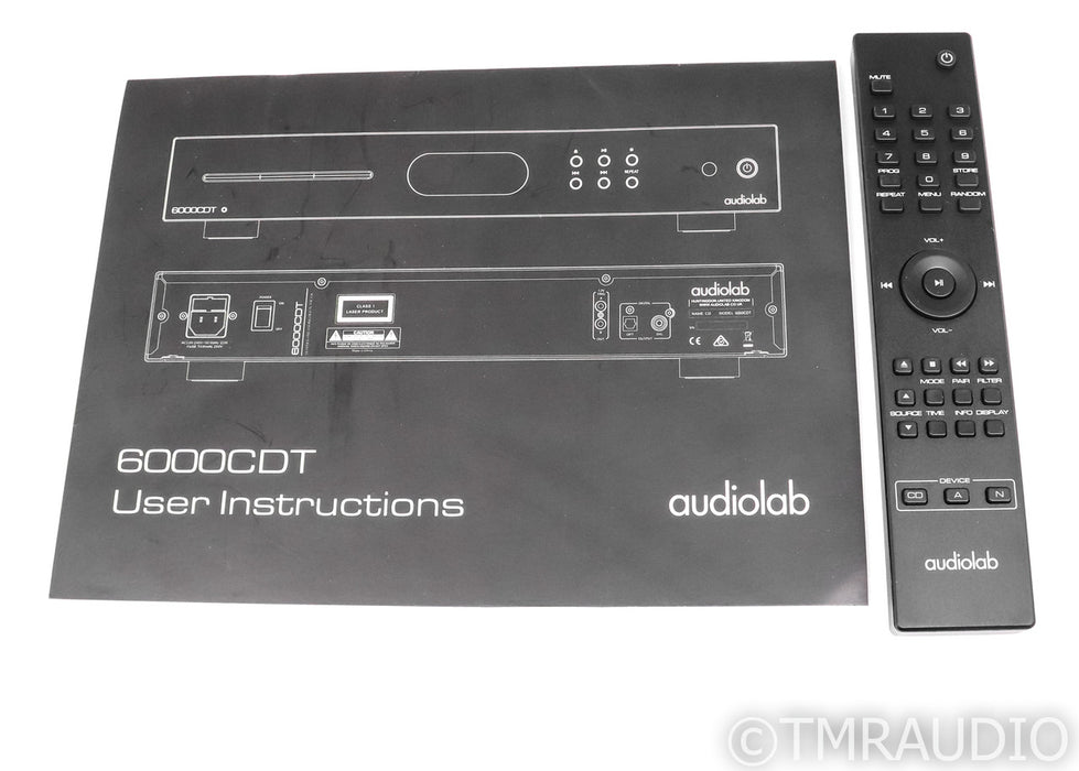 Audiolab 6000 CDT CD Transport; 6000CDT; Remote; Silver
