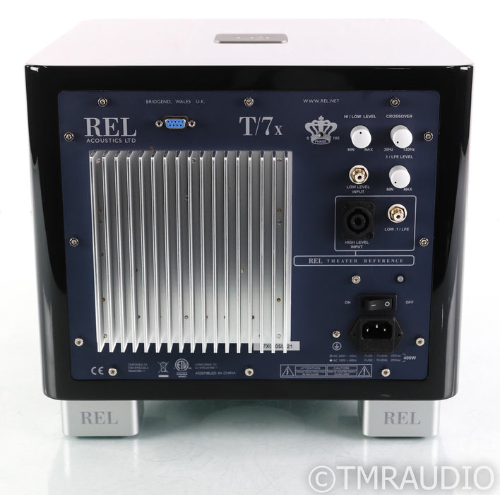 REL T/7x 8" Powered Subwoofer; T7x; Gloss Black; T7x; Gloss Black
