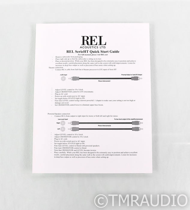 REL HT/1205 10" Powered Subwoofer; HT-1205; 500W; Black; HT-1205; 500W; Black