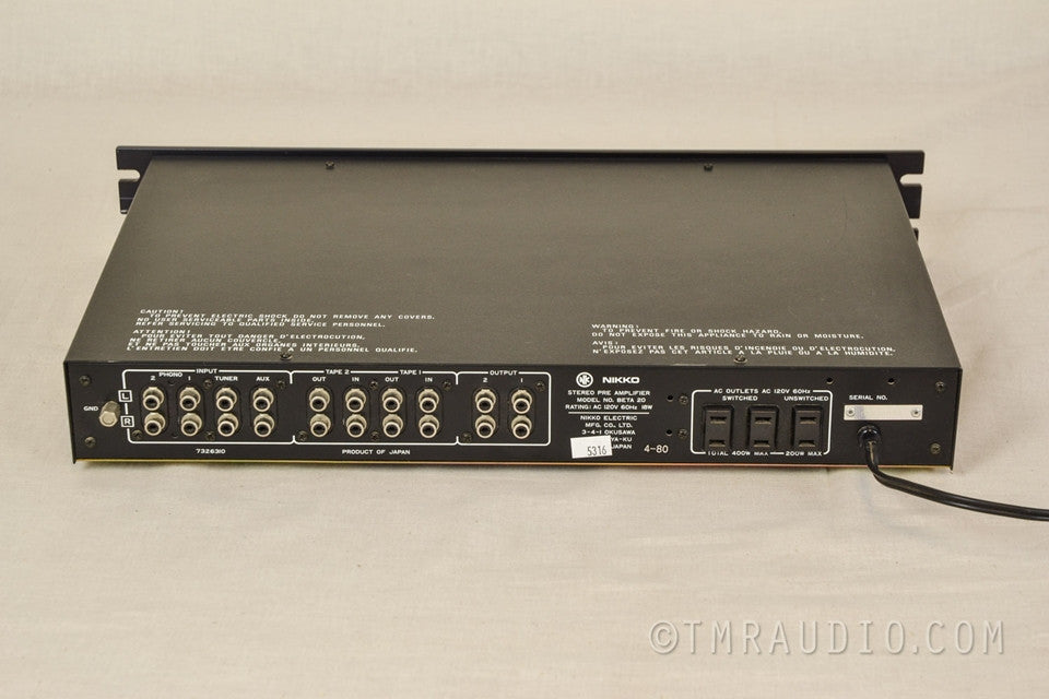 Nikko Beta 20 Vintage Stereo Preamplifier