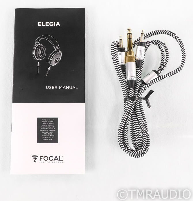 Focal Elegia Closed Back Headphones; Black and Silver