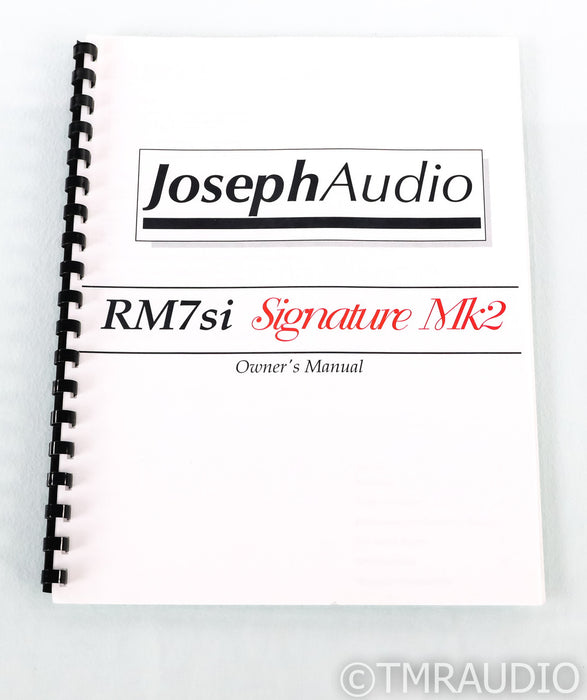 Joseph Audio RM7si Signature Mk2 Bookshelf Speakers; RM7-si; Maple Pair