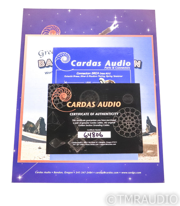 Cardas Audio Clear Cygnus XLR Cables; 1m Pair Balanced Interconnects