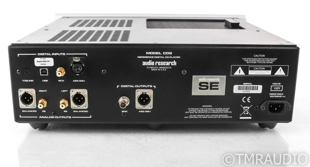 Audio Research Reference CD9 SE CD Player; CD-9; DAC; Remote; Silver