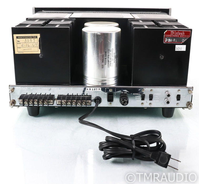 McIntosh MC 2205 Vintage Stereo Power Amplifier; MC2205