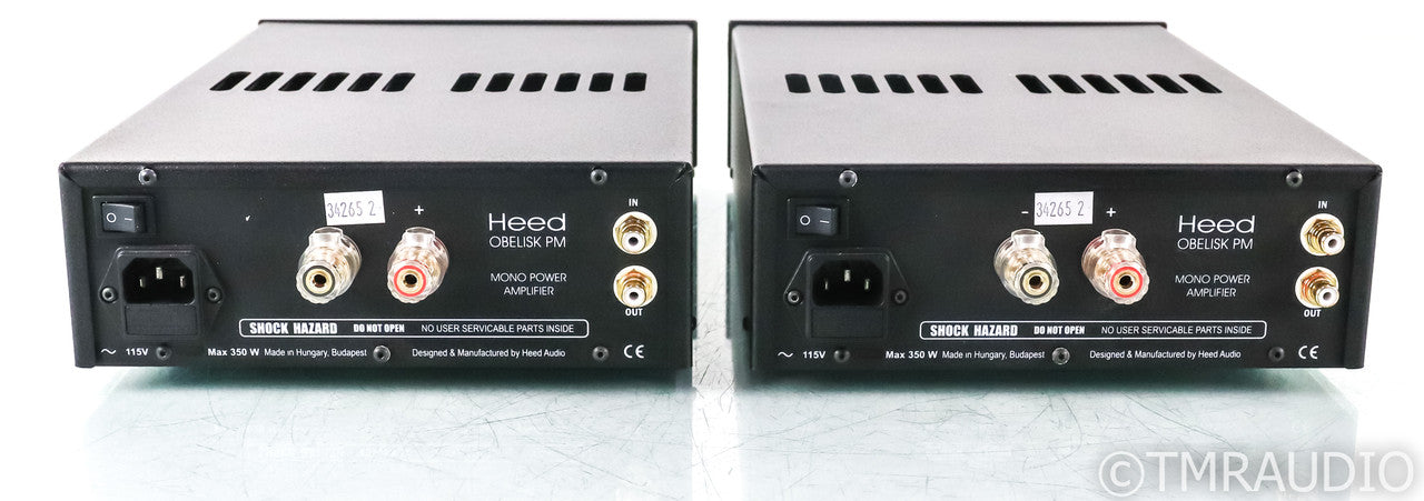 Heed Audio Obelisk PM Mono Power Amplifier; Black Pair