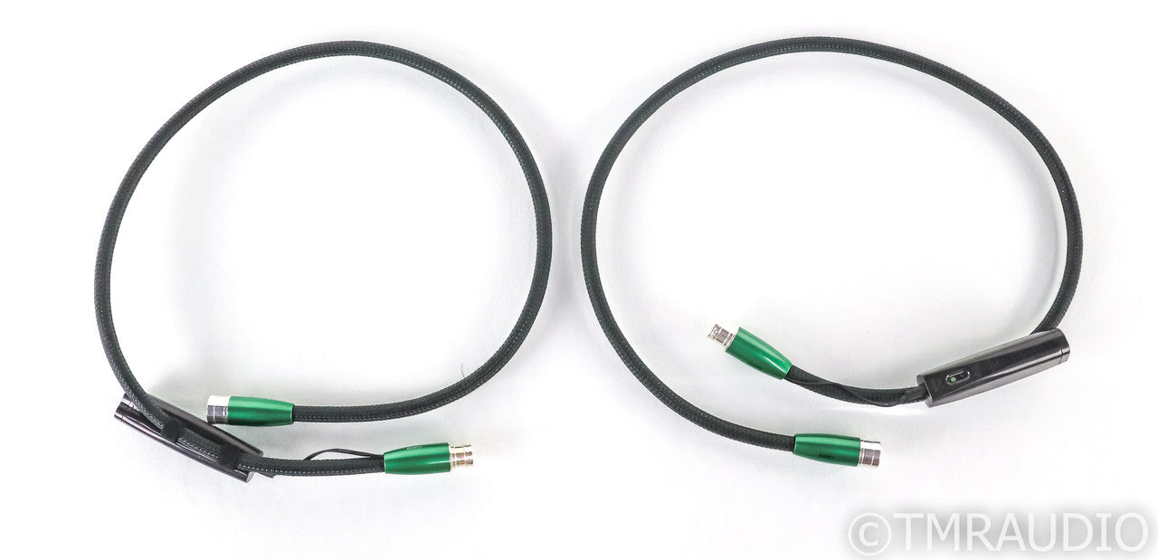 AudioQuest Earth XLR Cables; 1m Pair Balanced Interconnects; 72V DBS