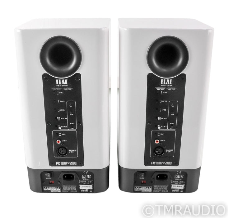Elac Navis B-51 Bookshelf Speakers; ARB51-GW; Gloss White Pair