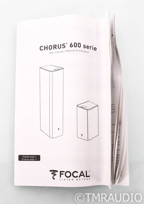 Focal Chorus 605 Bookshelf Speakers; Black Ash Pair; Black Ash Pair