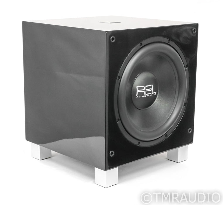 REL T/7 Serie 8" Power Subwoofer; T7; Gloss Piano Black