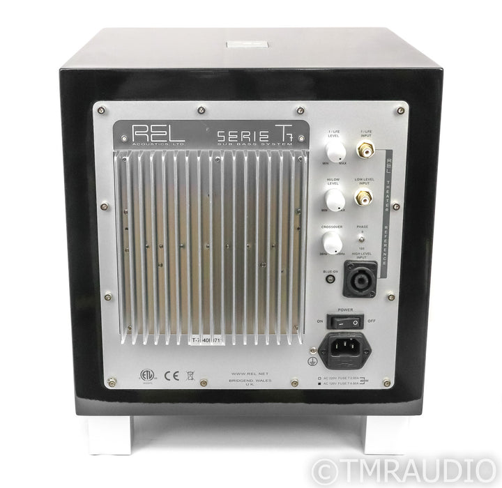 REL T/7 Serie 8" Power Subwoofer; T7; Gloss Piano Black
