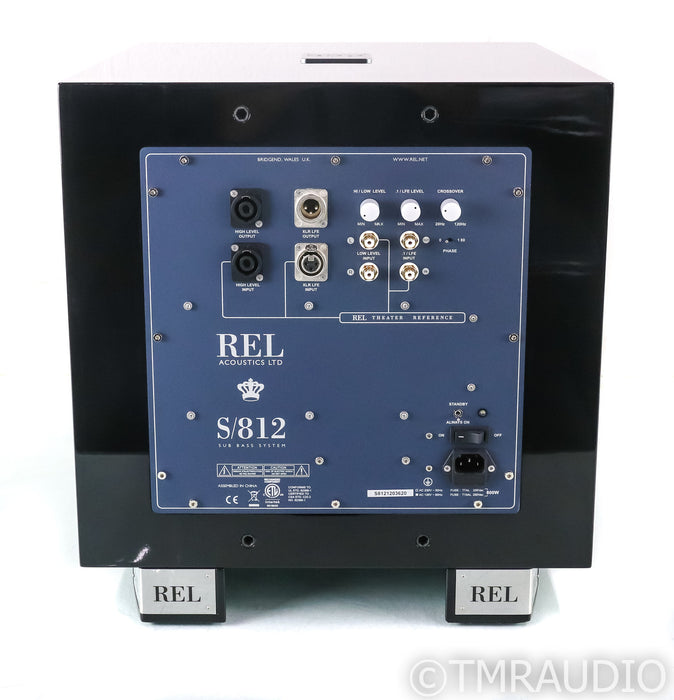REL S/812 12" Powered Subwoofer; S812; Piano Black (Open Box w/ Warranty)