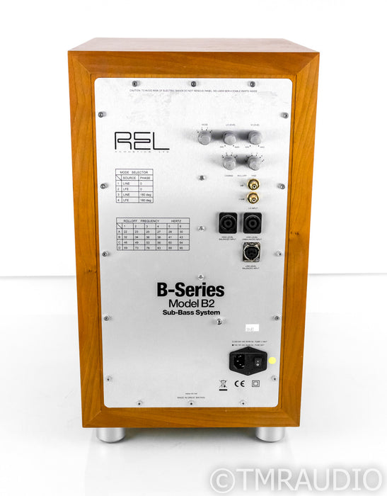 REL Acoustics Britannia B2 10" Powered Subwoofer; Natural Oak