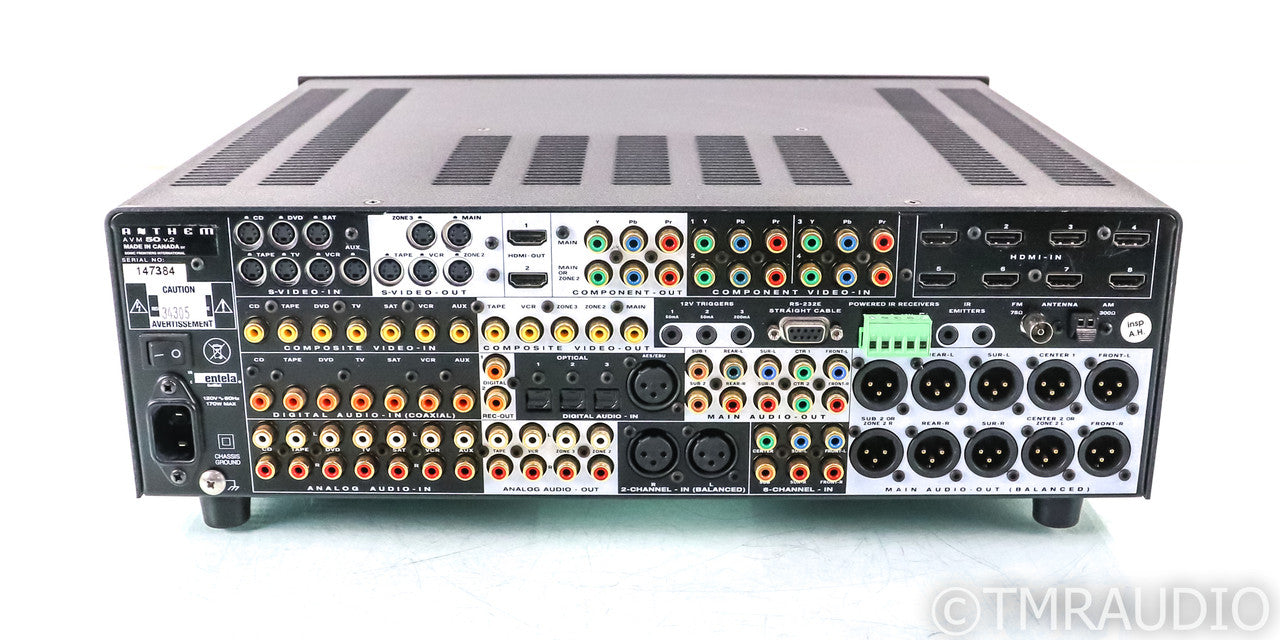 Anthem AVM 50V 7.1 Channel Home Theater Receiver; AVM50V; Remote; Black