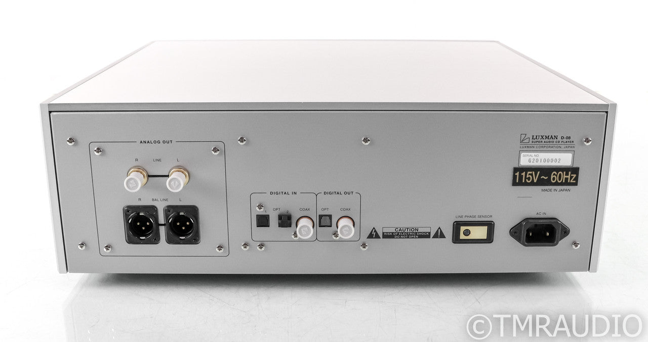 Luxman D-08 CD / SACD Player; D08; Remote; Silver