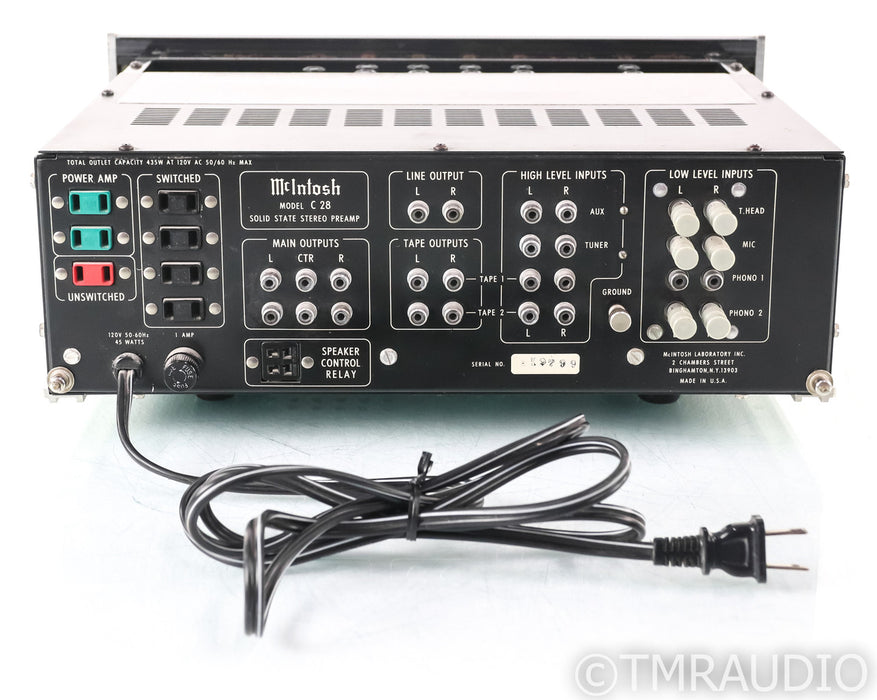 McIntosh C28 Vintage Stereo Preamplifier; C-28; MM Phono