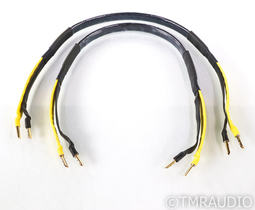 Analysis Plus Oval 9 Black Mesh Speaker Cables; 0.5m Pair