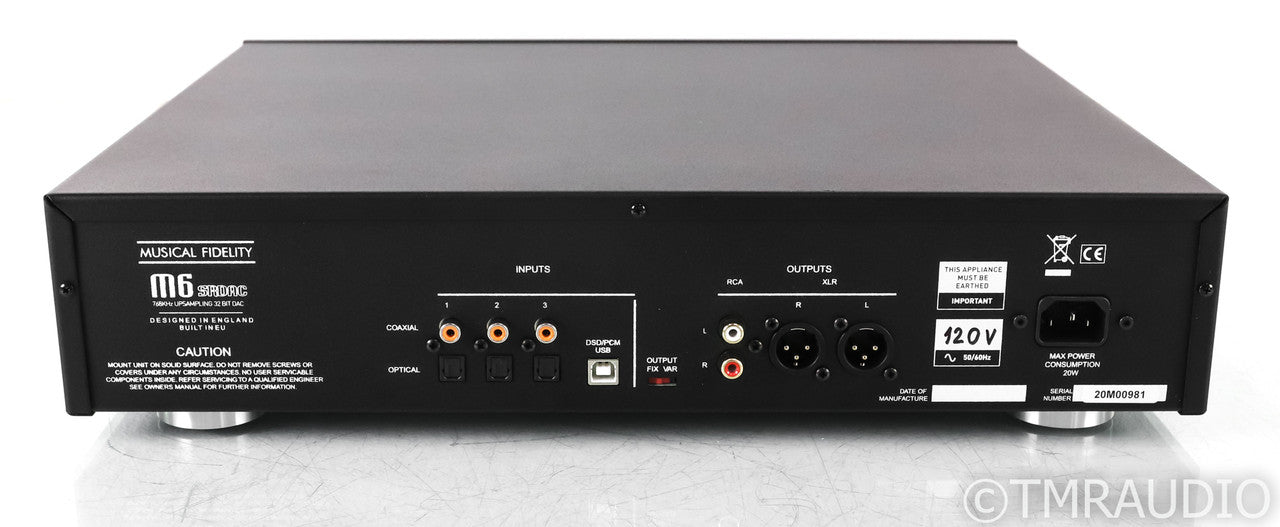 Musical Fidelity M6sR DAC; D/A Converter; M-6sr; Black (Open Box w/ Warranty)