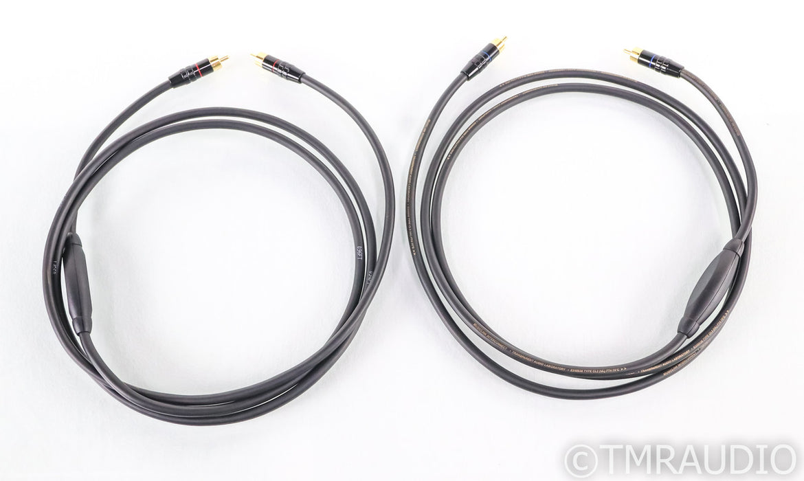 Transparent MusicLink RCA Cables; 2m Pair Interconnects
