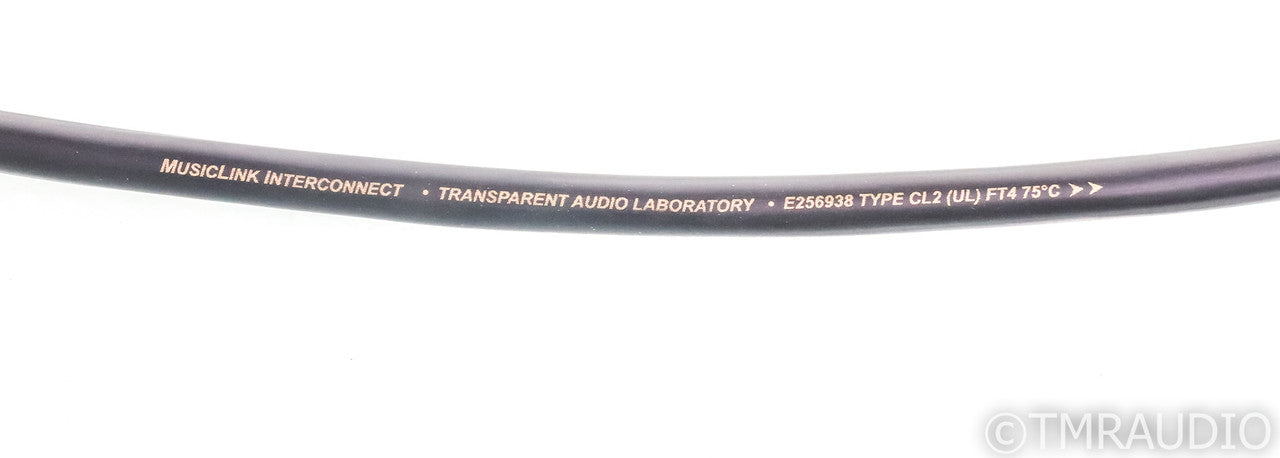 Transparent MusicLink RCA Cables; 2m Pair Interconnects