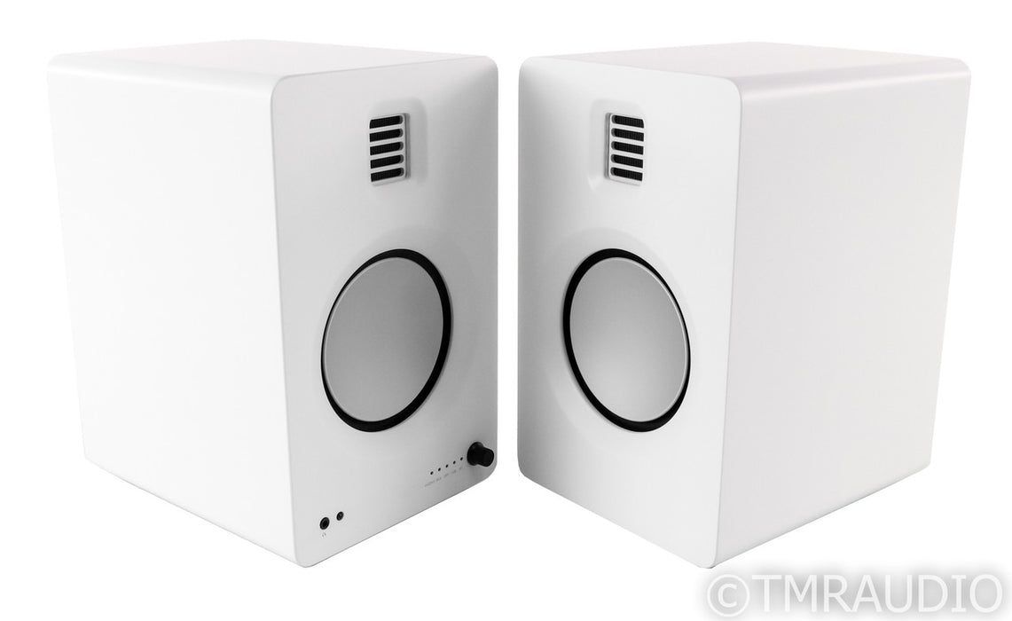 Kanto Tuk Powered Bookshelf Speakers; Remote; MM Phono; DAC; White Pair