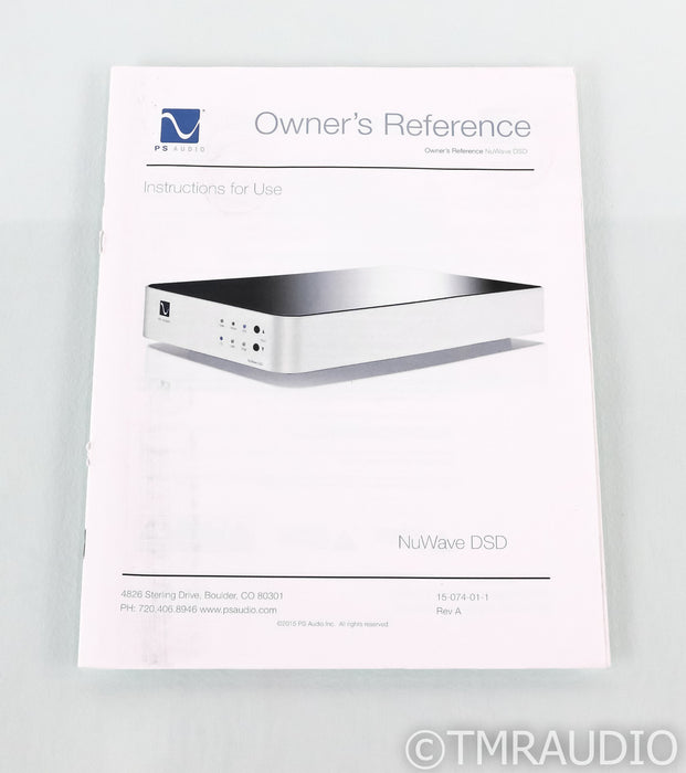 PS Audio NuWave DSD DAC; D/A Converter; Silver
