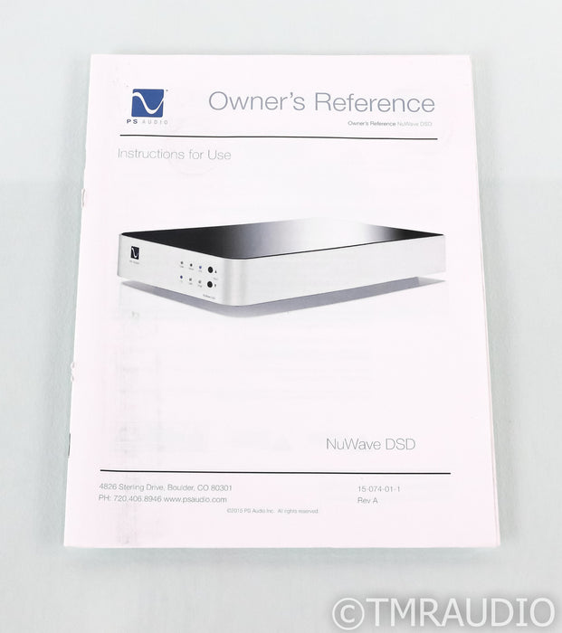 PS Audio NuWave DSD DAC; D/A Converter; Silver