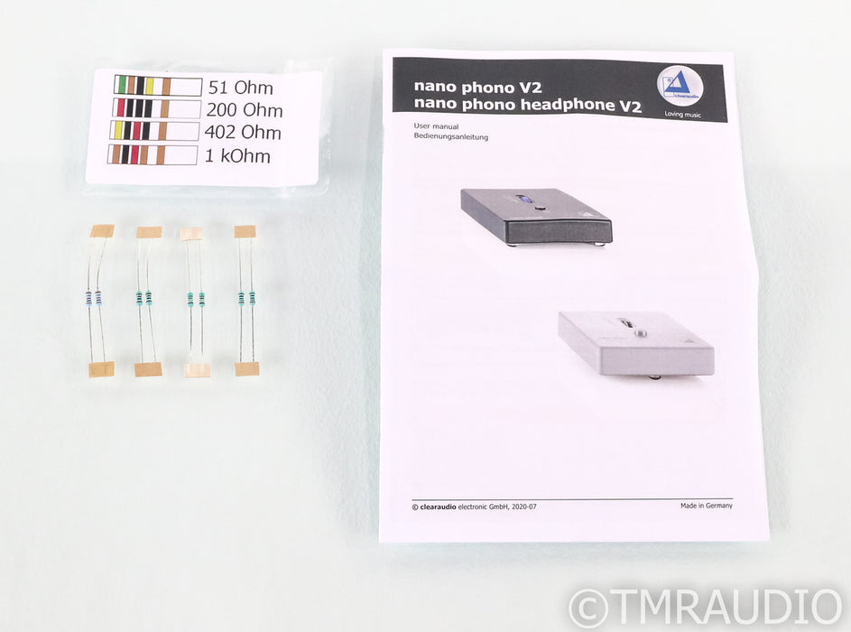 Clearaudio Nano Phono V2 MM / MC Phono Preamplifier; Black (Open Box w/ Warranty)