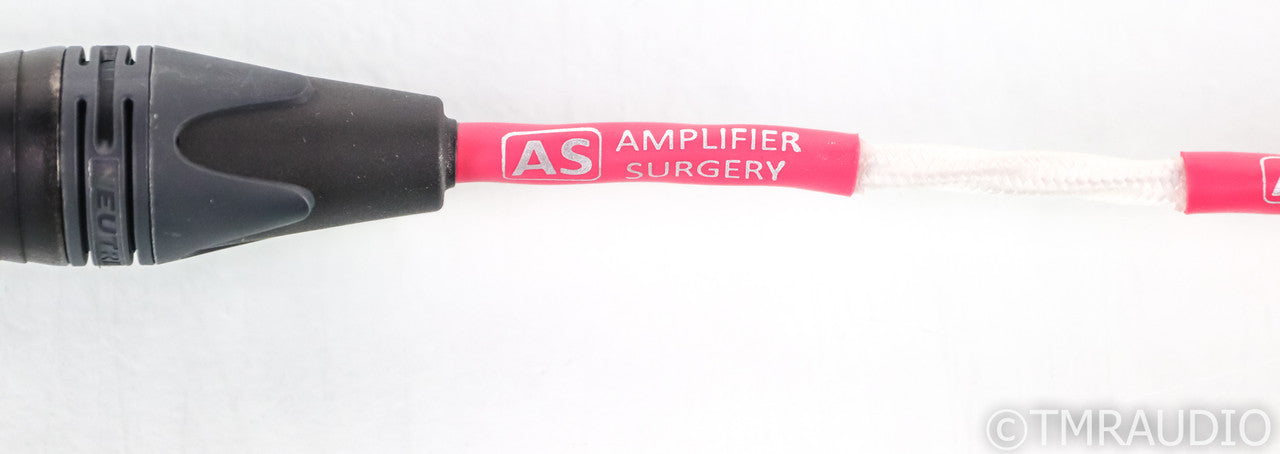 Amplifier Surgery Silver-Plated XLR Cables; 4" Pair Interconnects