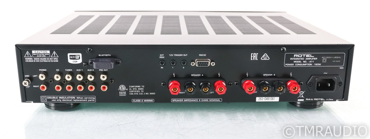 Rotel A11 Tribute Stereo Integrated Amplifier; A-11; Black; Remote
