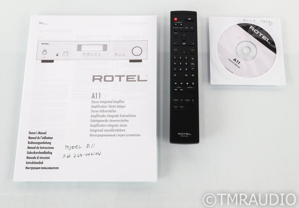 Rotel A11 Tribute Stereo Integrated Amplifier; A-11; Black; Remote