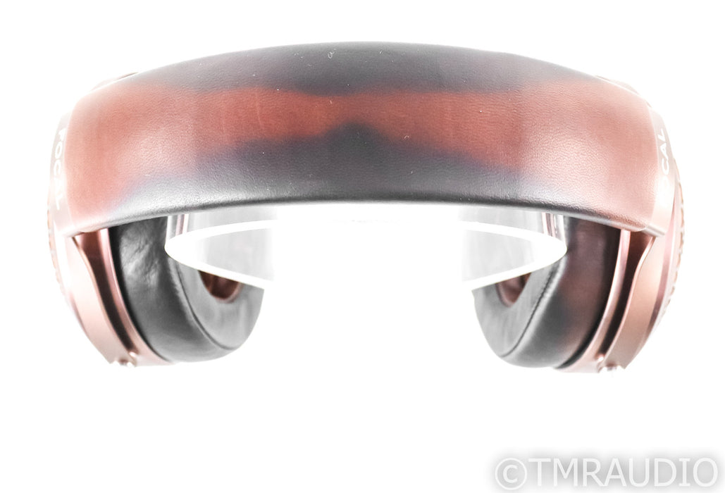 Focal Stellia Closed Back Headphones; Brown Leather Pair